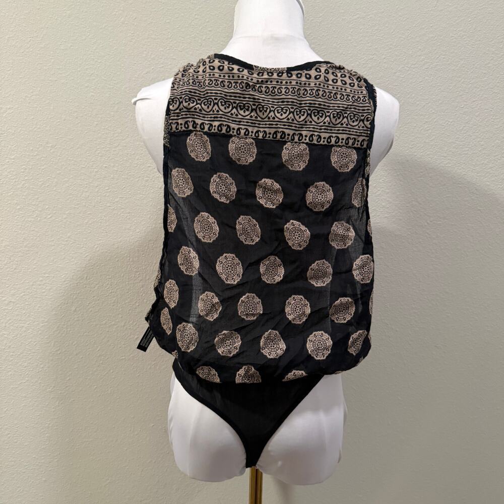 Intimately Free People Soul of the Sun Bodysuit Small Boho Festival Cotton Indie - Picture 2 of 7
